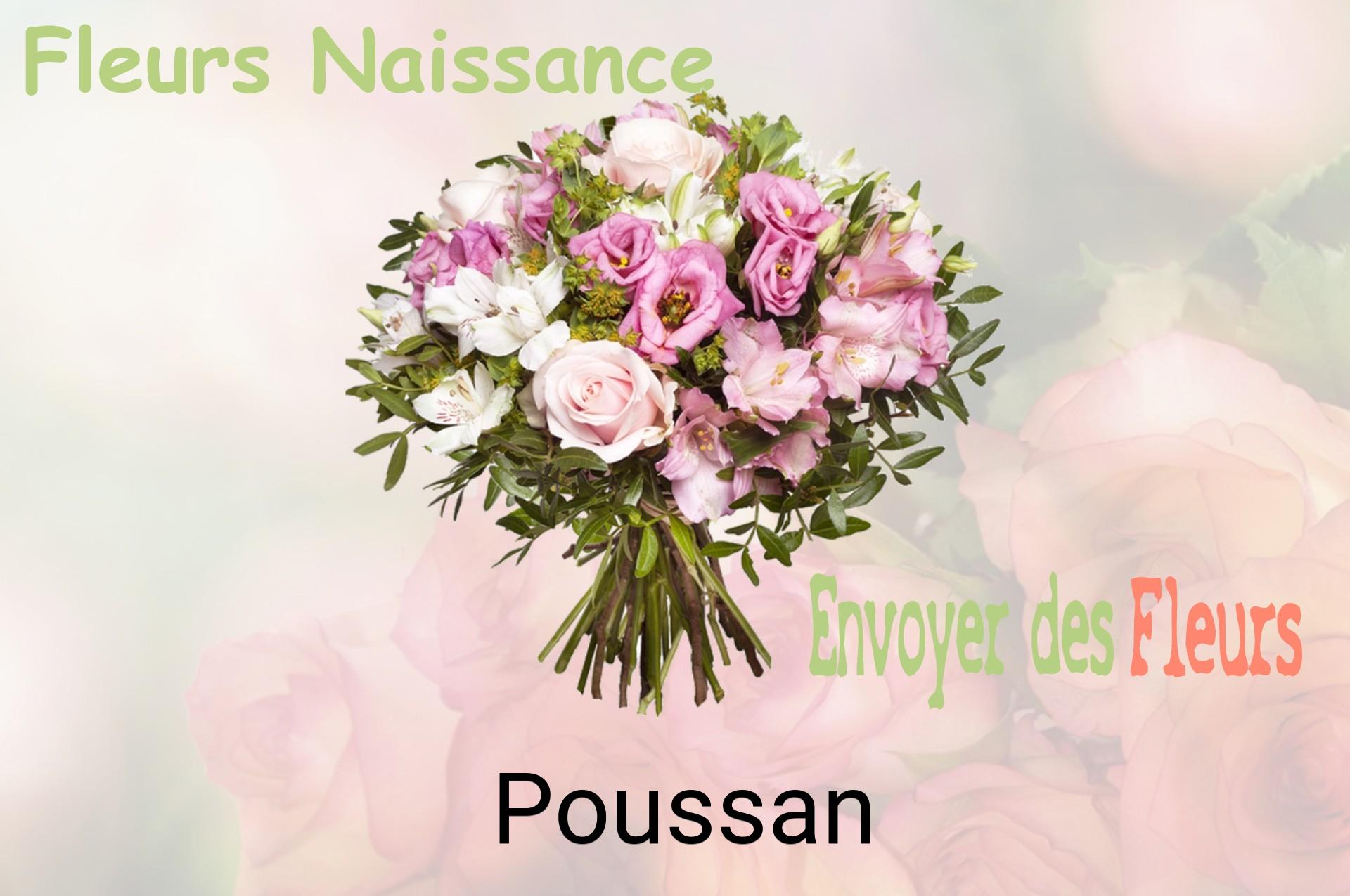 Bouquet de fleurs de naissance livré à Poussan